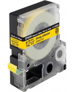 Epson LC-4YBW9 - Adhésif Fort - Noir sur Jaune- 12mmx9m - LW-300/400/400VP/700/900P