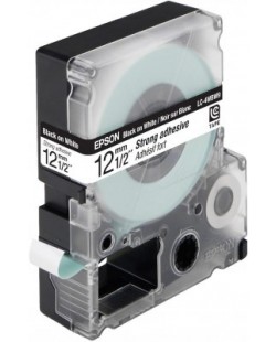 Epson LC-4WBW9 - Adhésif Fort - Noir sur Blanc - 12mmx9m - LW-300/400/400VP/700/900P