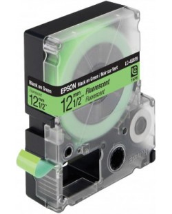 Epson LC-4GBF9 - Fluorescent - Noir sur Vert - 12mmx9m - LW-300/400/400VP/700/900P