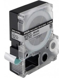 Epson LC-4SBM9 - Métallisé - Noir sur Argent - 12mmx9m - LW-300/400/400VP/700/900P