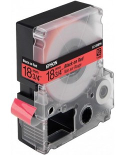 Epson LC-5RBP9 - Couleur Pastel - Noir sur Rouge - 18mmx9m - LW-400/400VP/700/900P