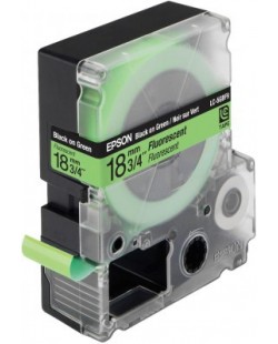 Epson LC-5GBF9 - Fluorescent - Noir sur Vert - 18mmx9m - LW-400/400VP/700/900P