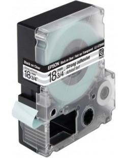 Epson LC-5TBW9 - Adhésif Fort - Noir sur Transparent - 18mmx9m - LW-400/400VP/700/900P