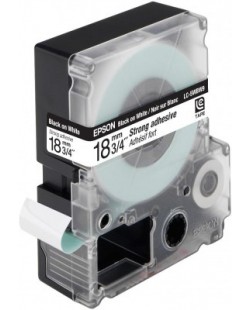 Epson LC-5WBW9 - Adhésif Fort - Noir sur Blanc - 18mmx9m - LW-400/400VP/700/900P