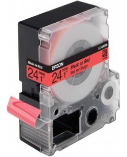 Epson LC-6RBP9 - Couleur Pastel - Noir sur Rouge - 24mmx9m - LW-700/900P