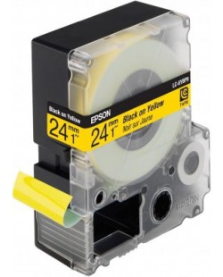 Epson LC-6YBP9 - Couleur Pastel - Noir sur Jaune - 24mmx9m - LW-700/900P