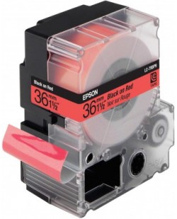 Epson LC-7RBP9 - Couleur Pastel - Noir sur Rouge - 36mmx9m - LW-900P