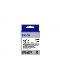 Epson LK-4WBA5 - Thermorétrécissant (HST) - Noir sur Blanc - Diam. 5mmx2.5m