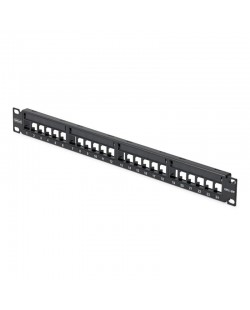 StarTech.com Panneau de Brassage Keystone Vierge 24 Ports 1U avec Barre de Gestion des Câbles, Panneau Patch Cat6 Monté en Rac