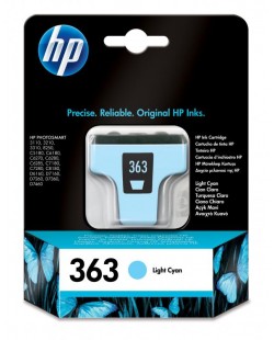 HP Cartucho de tinta cian 363 con tinta Vivera cartouche d'encre 1 pièce(s) Original Rendement standard Cyan clair