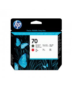HP 70 tête d'impression DesignJet noir mat et rouge