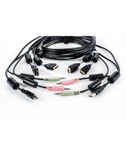 Vertiv Avocent 2 x HDMI (Type A) Mâle Audio/Vidéo numérique, 1 x Type B Mâle USB, 2 x Mini Jack Mâle Audio - 2 x HDMI (Type
