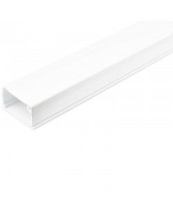StarTech.com Chemin de Câbles PVC Robuste avec Couvercle et Ruban Adhésif - 45mm W x 27mm H - Longueur 2m - Passe Câble pour