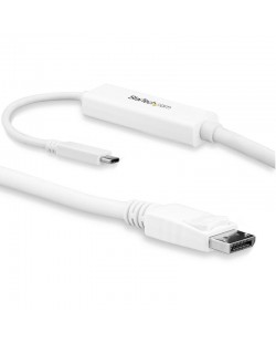 StarTech.com Câble adaptateur USB-C vers DisplayPort 4K 60 Hz de 3 m - Blanc