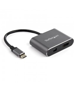 StarTech.com Adaptateur multiport USB-C vers mini DisplayPort ou HDMI - 4K 60 Hz - Convertisseur 2-en-1