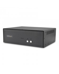 StarTech.com Switch KVM Sécurisé à 2 Ports, DVI, NIAP 4.0 KVM de Bureau, Boîtier Métallique, Port CAC, Commutateur KVM, Mad