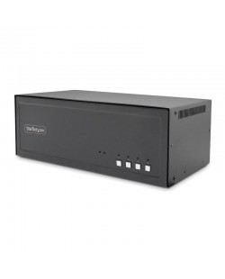 StarTech.com Switch KVM Sécurisé à 4 Ports pour 4 Écrans, HDMI/DisplayPort/DVI, KVM de Bureau NIAP 4.0, Boîtier Métallique
