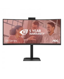 AOC CU34E4CW/75 écran plat de PC 86,4 cm (34") 3440 x 1440 pixels Noir