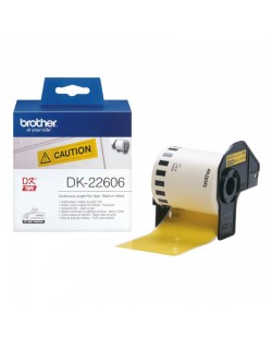 Brother DK-22606 - Ruban film continu original – Noir sur jaune, 62 mm de large