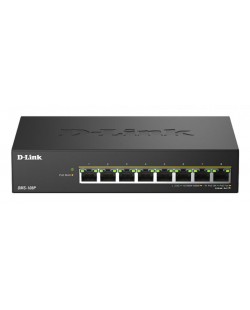 D-Link DMS-108P/E commutateur réseau Non-géré 2.5G Ethernet (100/1000/2500) Connexion Ethernet, supportant l'alimentation via