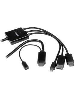 StarTech.com Câble adaptateur HDMI, DisplayPort ou Mini DisplayPort vers HDMI de 2 m - Noir