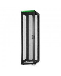 APC Baie EasyRack 600mm/48U/1000mm avec toit, sans panneau latéral, roulettes, noir