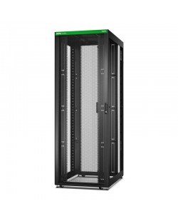 APC Baie EasyRack 800mm/48U/1200mm avec toit, sans panneau latéral, roulettes, noir