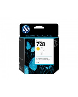 HP 728 cartouche d'encre DesignJet jaune 40 ml
