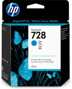 HP 728 cartouche d'encre DesignJet cyan 40 ml