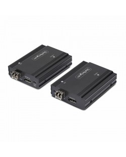 StarTech.com Extendeur KVM DisplayPort sur Fibre Optique, 4K 60Hz, Kit d'Extension de Console, Jusqu'à 300m (Multi-Mode) avec M