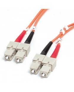 StarTech.com Câble Fibre Optique Multimode SC à SC OM1 de 1m, Dimension de la Fibre 62.5/125, Réseaux 10G - Cordon de Raccord