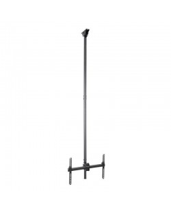 StarTech.com Support TV au Plafond - Support Universel pour Écran Unique avec Mât Télescopique Réglable - Inclinable/Pivotan