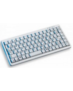 CHERRY Compact-Keyboard G84-4100 clavier Bureau USB + PS/2 AZERTY Gris
