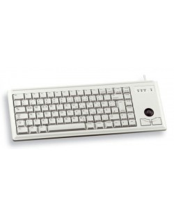 CHERRY G84-4400 TRACKBALL KEYBOARD Clavier filaire miniature, trackball, PS2, gris clair, AZERTY - FR