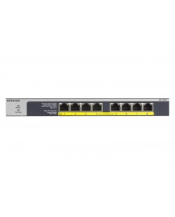 NETGEAR GS108LP Non-géré Gigabit Ethernet (10/100/1000) Connexion Ethernet, supportant l'alimentation via ce port (PoE) 1U Noi
