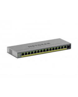 NETGEAR GS116EPP Géré L2/L3 Gigabit Ethernet (10/100/1000) Connexion Ethernet, supportant l'alimentation via ce port (PoE) Gri