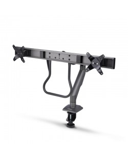 StarTech.com Bras pour Double Moniteur avec Barre Transversale, Écrans Jusqu'à 27", VESA 75x75/100x100, Max 15kg, Pince en C,