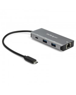 StarTech.com Hub USB-C 3 Ports USB et 1 Port Gigabit Ethernet RJ45 - 2 Ports USB-A, 1 Port USB-C - HUB Adaptateur SuperSpeed Typ