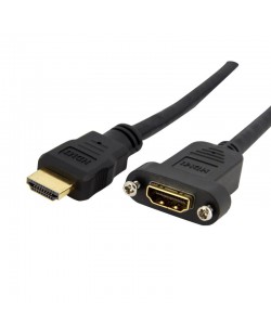 StarTech.com Adaptateur HDMI 1m - Câble HDMI 4K30Hz Haut Débit pour Montage sur Panneau - Bande Passante 10.2 Gbps - HDMI 4K