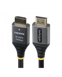 StarTech.com Câble HDMI Haute Vitesse Certifié Premium de 1,5m, 4K 60Hz/1440p 144Hz, Câble HDMI 2.0 avec HDR10/ARC, 18 Gbps,
