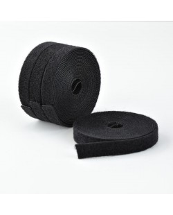 StarTech.com Lot de 4 Rouleaux de Bande Auto-Agrippante de 4,6m, Largeur 1,3 cm, Noir, Attaches de Câbles Réutilisables Coupé
