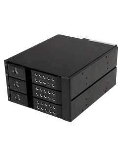 StarTech.com Rack Mobile en Aluminum Sans Tiroir pour 3x Disque Dur SAS II/SATA III 6 Gbps - Hot Swap