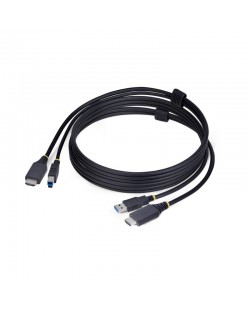 StarTech.com Câble KVM HDMI de 1,8m et USB 5Gbps, 4K 60Hz, Câble Combo HDMI 2.0 et USB pour Commutateurs/Switchs KVM