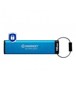 Kingston Technology IronKey Keypad 200C USB-C de 16 Go, FIPS 140-3 niveau 3 AES-256