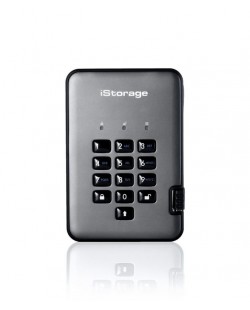 iStorage diskAshur PRO2 256-bit 128GB USB 3.2 FIPS Level 3 certified, secure encrypted solid-state drive IS-DAP2-256-SSD-128-C-X