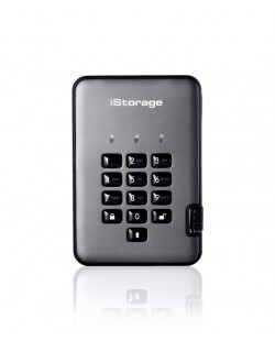 iStorage diskAshur PRO2 256-bit 4TB USB 3.2 FIPS Level 3 certified, secure encrypted solid-state drive IS-DAP2-256-SSD-4000-C-X