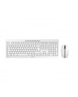 CHERRY Stream Desktop Recharge clavier Souris incluse Universel RF sans fil AZERTY Belge Gris