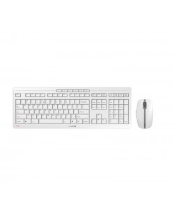 CHERRY Stream Desktop Recharge clavier Souris incluse Universel RF sans fil QWERTY Anglais Gris