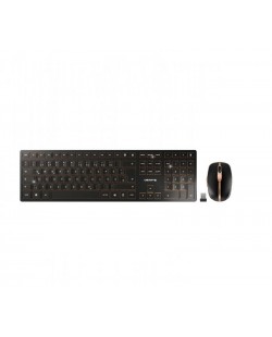 CHERRY DW 9000 SLIM clavier Souris incluse Universel RF sans fil + Bluetooth Tchèque, Slovaque Noir, Bronze