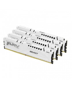 Kingston Technology FURY Beast 64 Go 5200 MT/s DDR5 CL40 DIMM (Kits de 4) White XMP